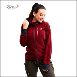 Fleece Jacket with Zippered Pocket, 4-Way Stretch for Hiking